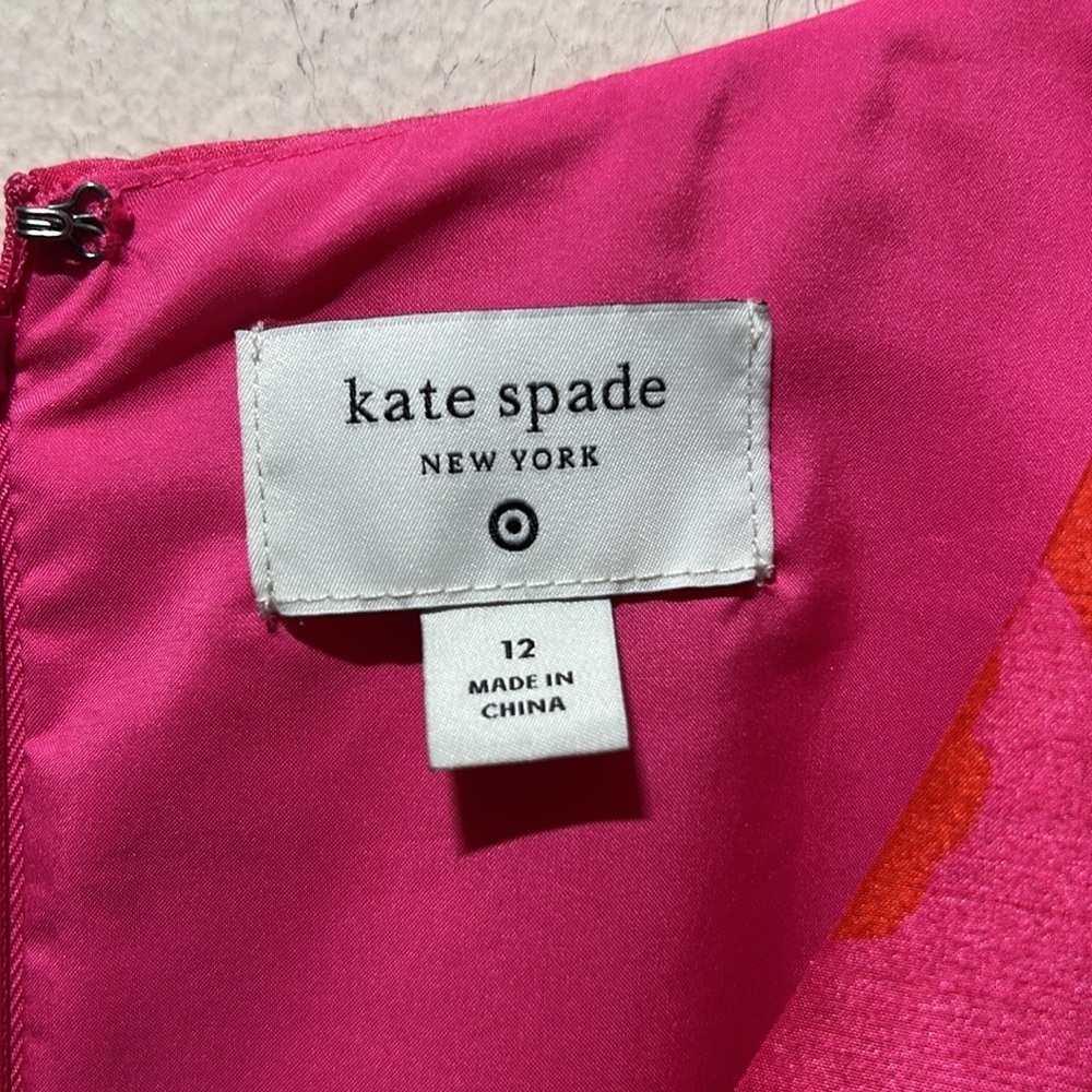 Kate Spade X Target Classic Rose Peplum Midi Dress  Size 12 NWOT - Picture 8 of 9